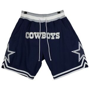 Just Don‎ Dallas Cowboys Mitchell & Ness NFL Medium Jersey Shorts New **DEFECT**